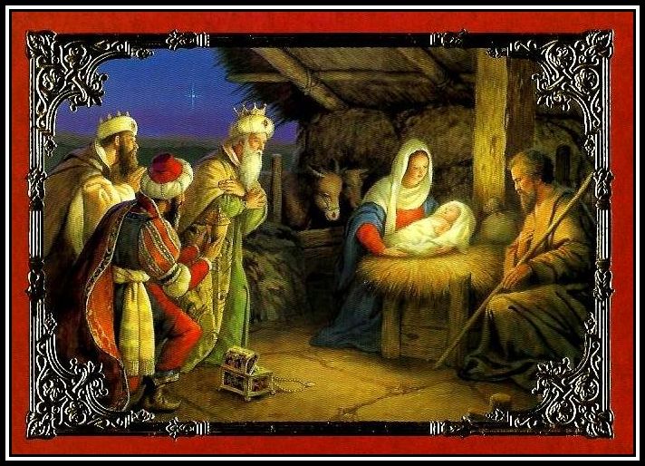 We three kings of Orient are
Bearing gifts we traverse afar
Field and fountain, moor and mountain
Following yonder star